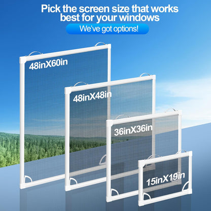 Window Screen Frame Kit 48inX48in Fiberglass Window Screen Replacement Kit Includes Full Set of Tools Suitable for Windows，Framed Mesh Replacement Window Screens, Home, Patio