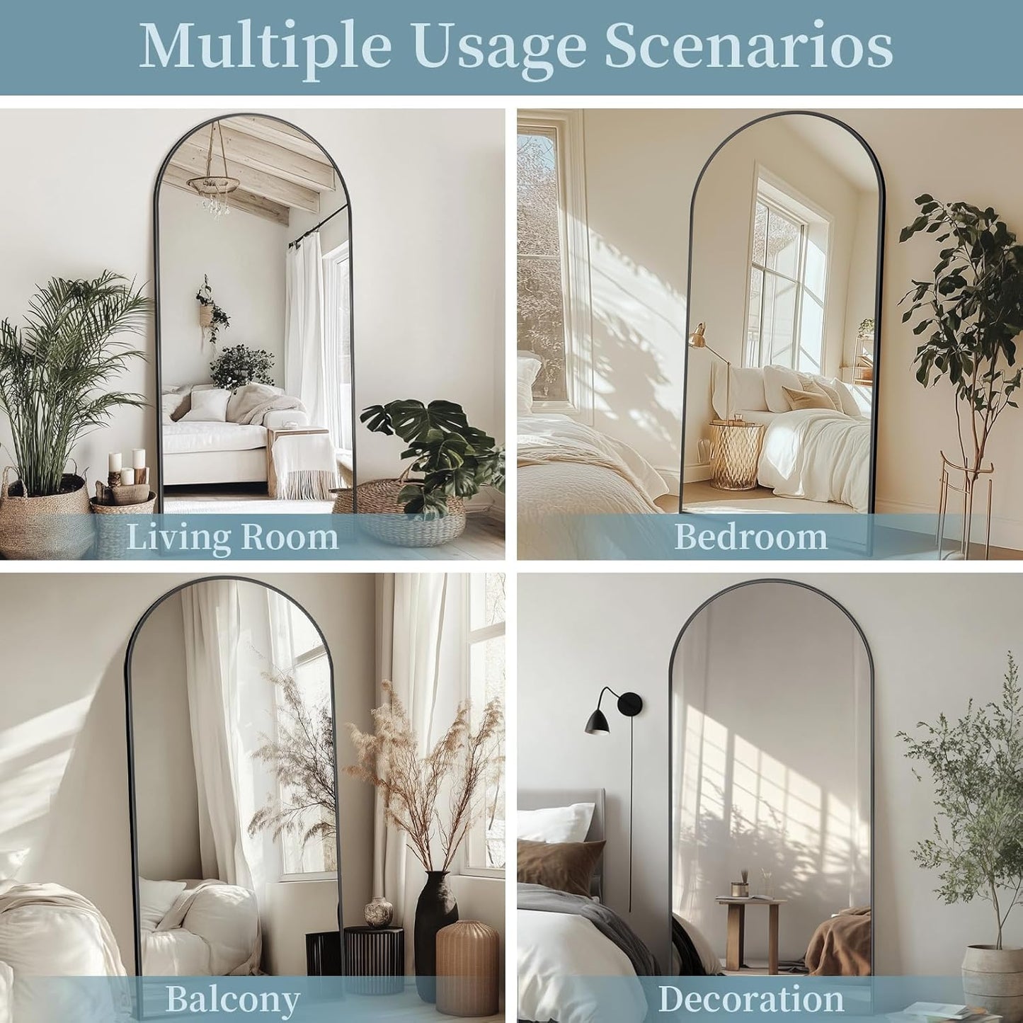 Full Length Mirror with Stand, 71"x28" Arched Full Body Large Stand Up Aluminum Frame Floor Standing Mirror, Freestanding Hanging Leaning Mounted for Bedroom Living Room Entryway Gold