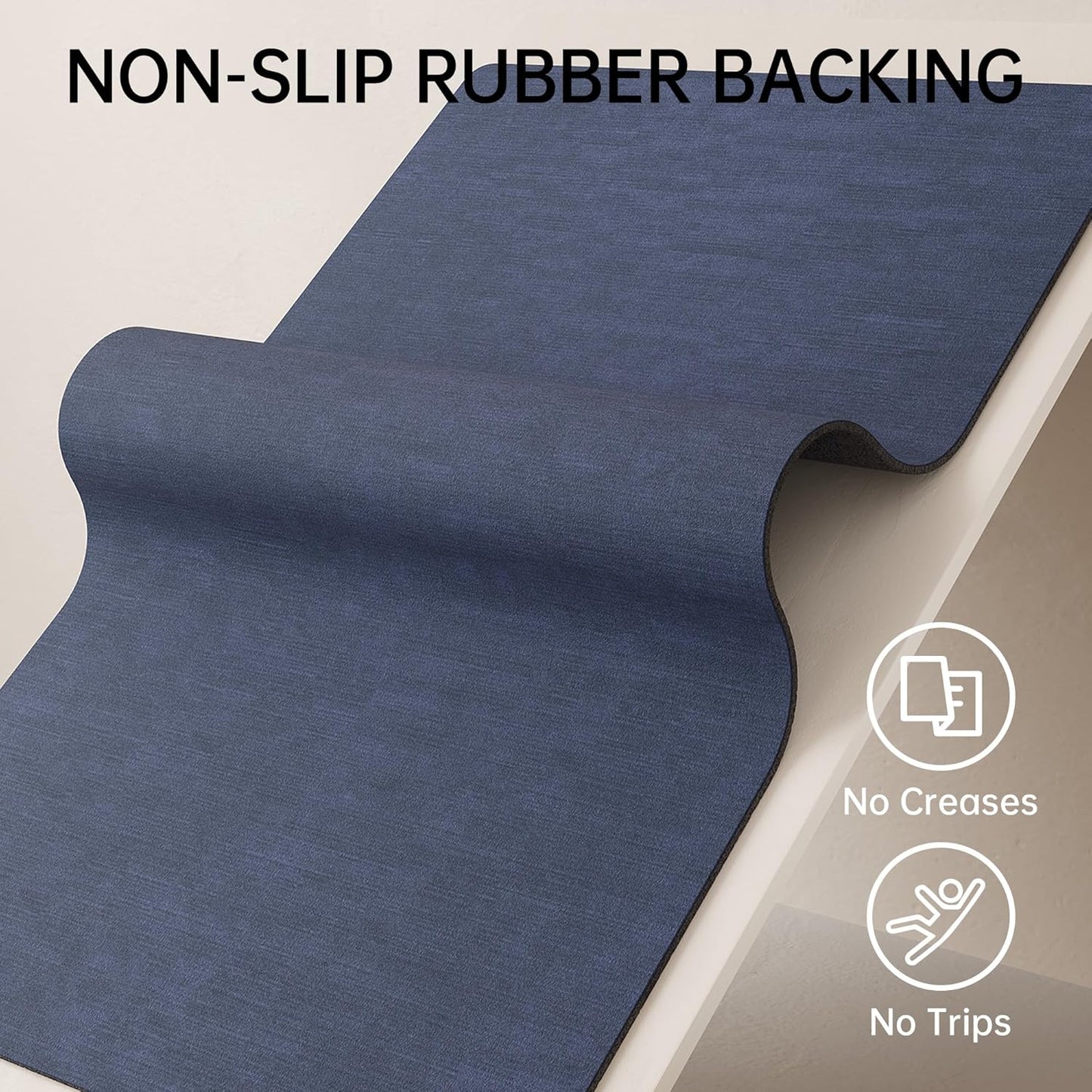 Mecko Bath Mat Rug, Rubber Non-Slip Quick Dry Absorbent Thin Bathroom Rugs Fit Under Door Bathroom Floor Mats-Shower Rug for in Front of Bathtub, Sink, Shower Room(Light Grey,16"x24")