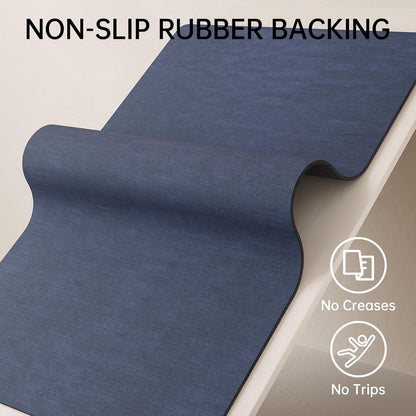 Mecko Bath Mat Rug, Rubber Non-Slip Quick Dry Absorbent Thin Bathroom Rugs Fit Under Door Bathroom Floor Mats-Shower Rug for in Front of Bathtub, Sink, Shower Room(Light Grey,16"x24")