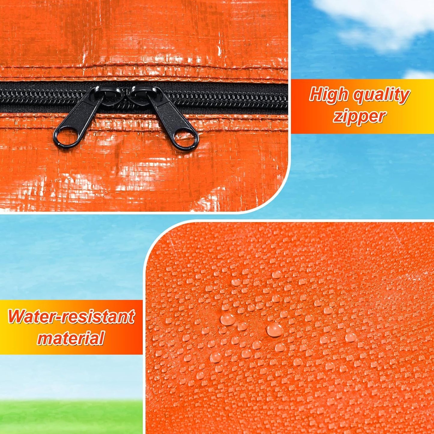 Windyun 4 Pack 57 Gallon Extra Large Moving Bags XXL Heavy Duty Storage Bag with Strong Zipper Handle Jumbo Big Tote Box Foldable for College Dorm Travel Clothes Duffle Blanket Pillow(Red)