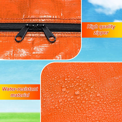 Windyun 4 Pack 57 Gallon Extra Large Moving Bags XXL Heavy Duty Storage Bag with Strong Zipper Handle Jumbo Big Tote Box Foldable for College Dorm Travel Clothes Duffle Blanket Pillow(Red)
