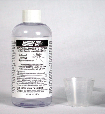 MICROBE-LIFT BMC Biological Mosquito Control, Liquid Treatment for Medium-Sized Decorative Water Gardens Up to 2,000 Gallons, Fountains and Ponds, 2 Fluid Ounces
