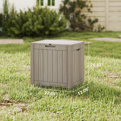 200 Gallon Deck Boxes Outdoor Waterproof, Outdoor Storage Box with Lockable Lid & UV-Resistant for Patio Furniture, Outdoor Cushions, Garden Tools and Pool Supplies, Light Brown