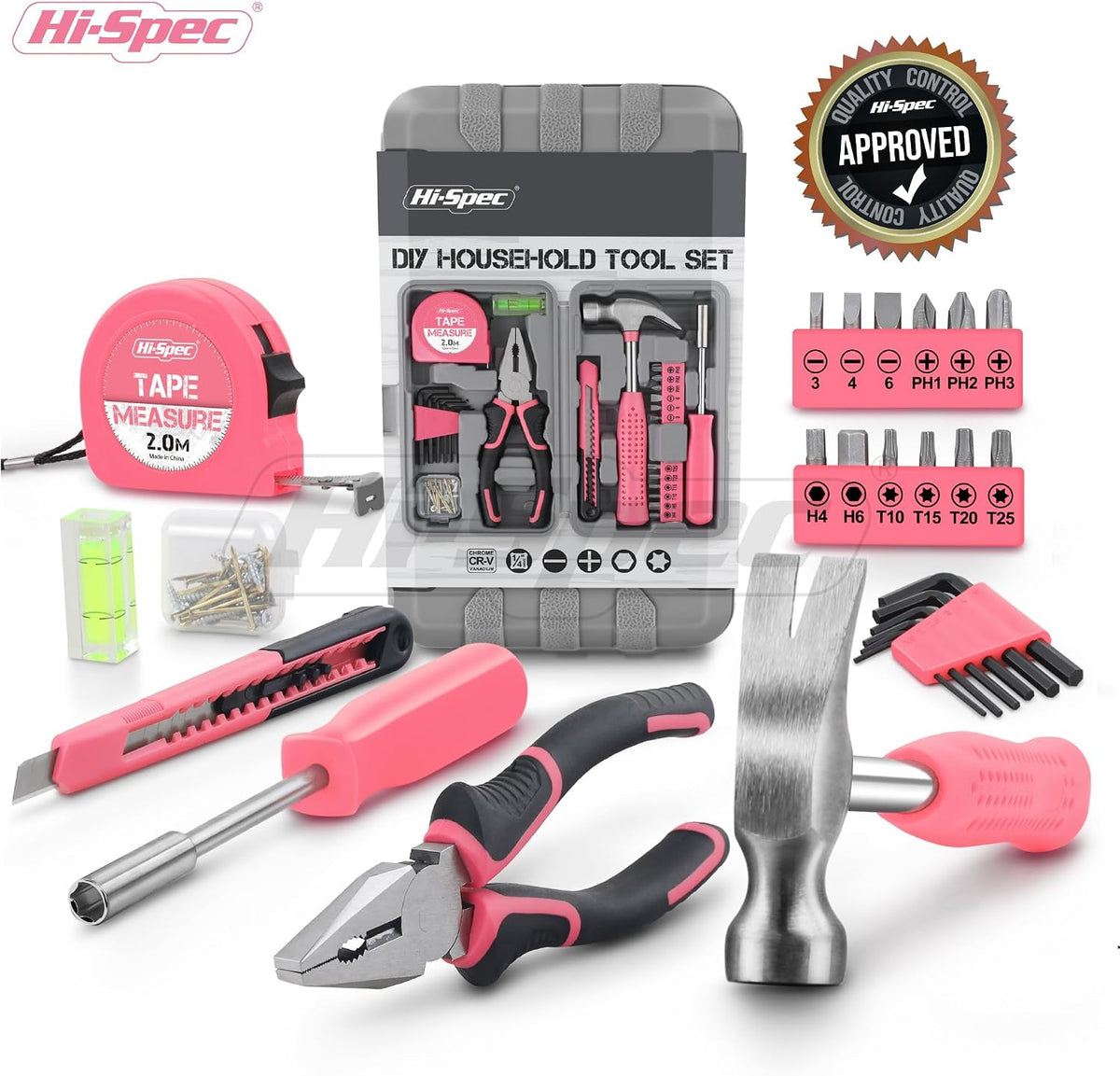 Hi-Spec Small Tool Kit Compact Set for Home and Office DIY, Green Mini Tool Box for Basic Household Repairs, Starter Toolkit in a Portable Toolbox Case.