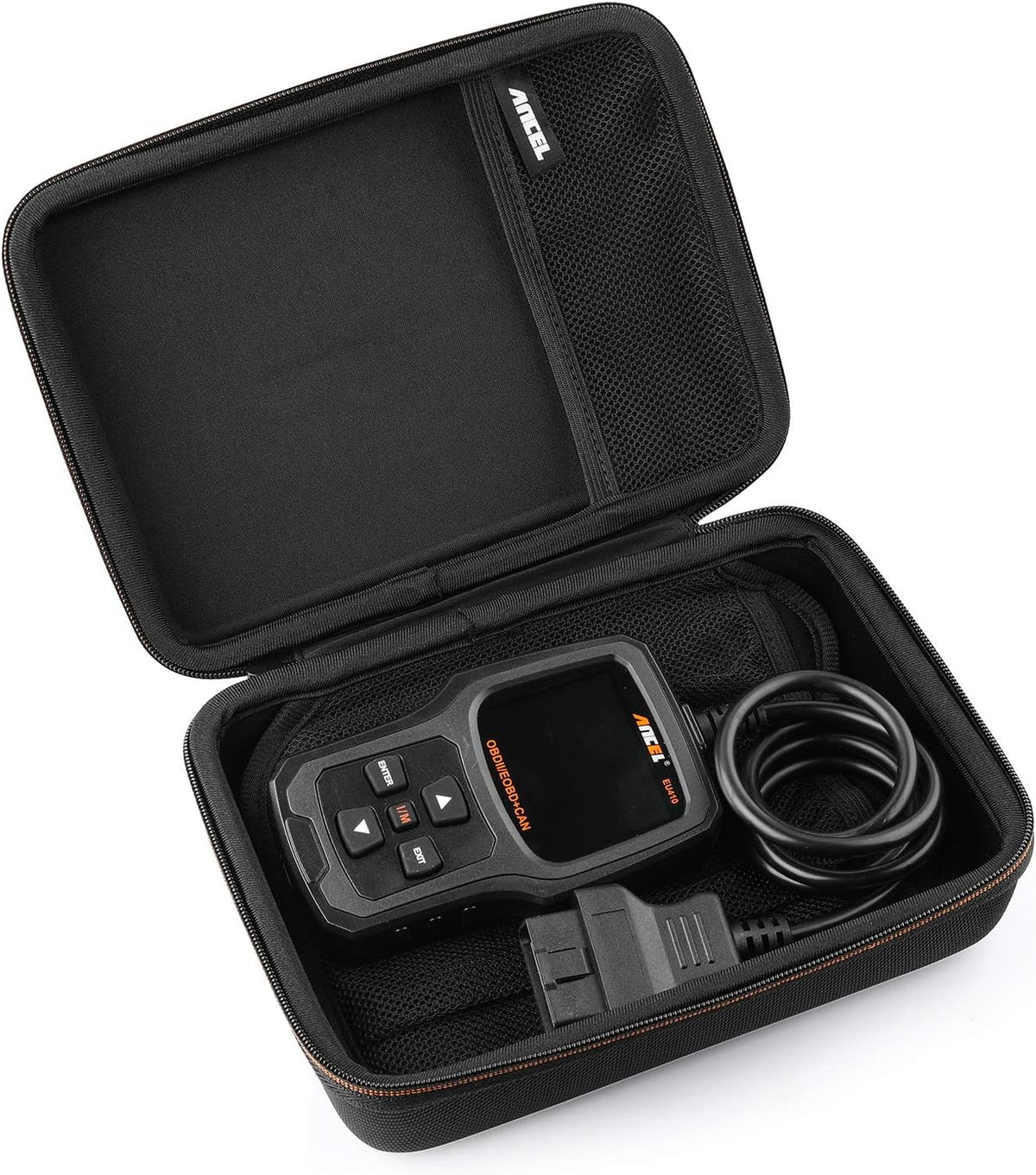 ANCEL Protective Case Storage Bag for OBD2 Scanner FX2000 FX6000, Code Reader AD530 VD500 BM700, Battery Tester BST200 BM200 BA301, Professional Waterproof Shockproof Carry Box with Zipper(Case Only)