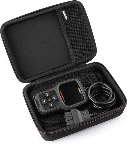 ANCEL Protective Case Storage Bag for OBD2 Scanner FX2000 FX6000, Code Reader AD530 VD500 BM700, Battery Tester BST200 BM200 BA301, Professional Waterproof Shockproof Carry Box with Zipper(Case Only)