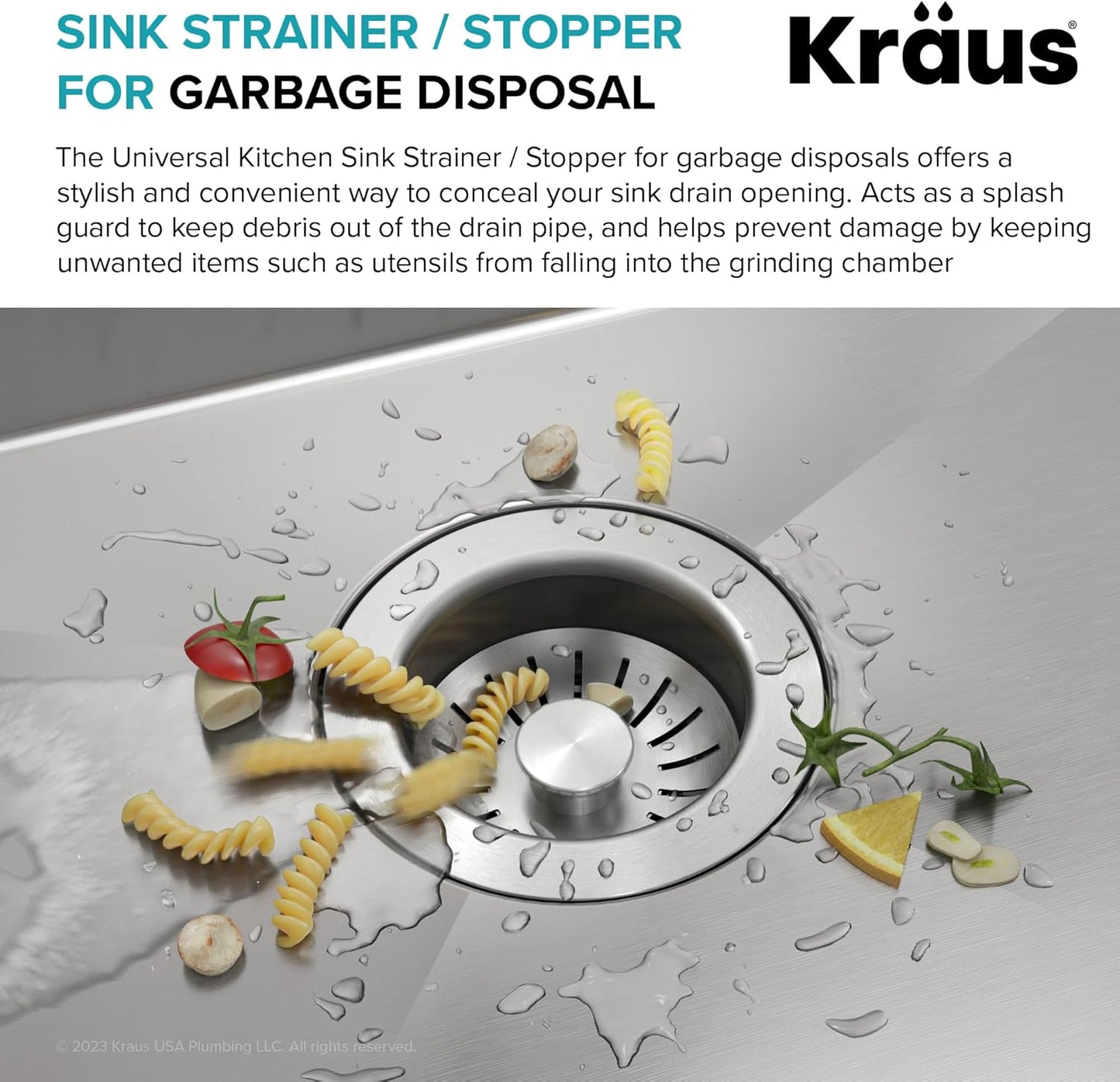 KRAUS Stainless Steel Basket Strainer, BST-1