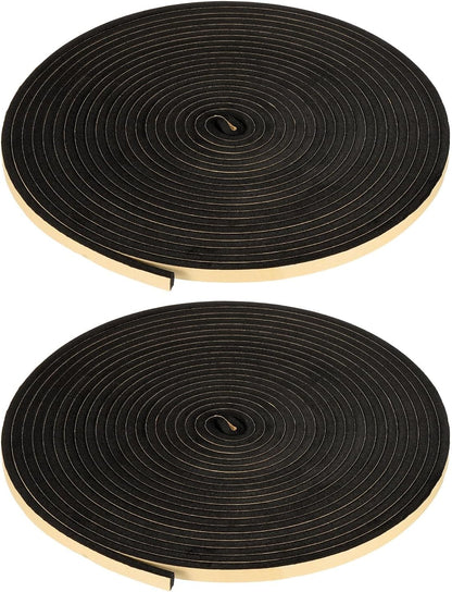 PATIKIL Foam Insulation Tape, 1-1/2" W x 1/8" t x 32.8FT Self Adhesive Weather Stripping Door Seal Strip for Door Window Air Conditioning, Black - Colors B