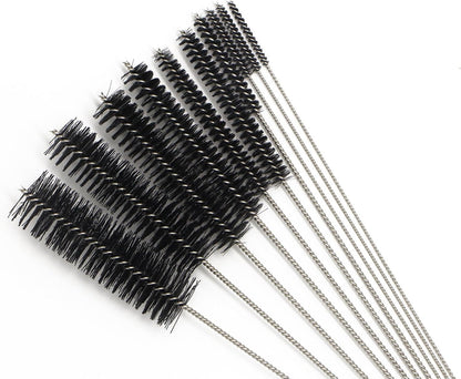 Eboot 10 Pcs 8.2 Inch Tube Cleaning Brushes Nylon Cleaner Brush Long Sink Drain Pipe Cleaning Brushes 10 Different Diameters for Bottle Straw Tumbler Home Sink Plumbing