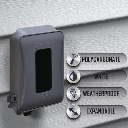 Taymac ML450G Single-Gang Mount 16-in-1 Flat Nonmetallic Weatherproof Vertical/Horizontal, 1-Pack, Gray