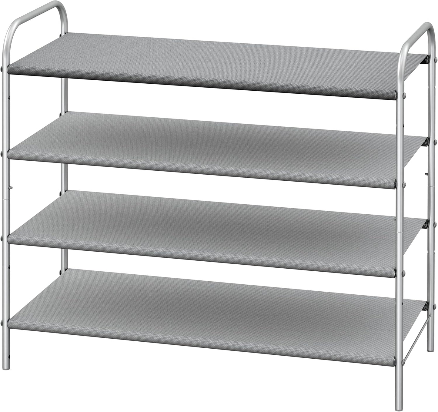 Simple Houseware 3-Tier Shoe Rack Storage Organizer, Grey – Space-Saving Shoe Shelf, Holds 9–16 Pairs, Sturdy Metal Frame, Easy Assembly – Closet, Entryway, Bedroom Shoe Storage Solution