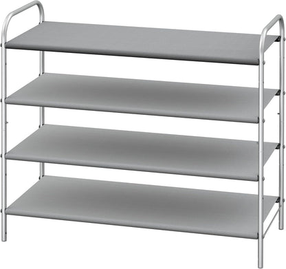 Simple Houseware 3-Tier Shoe Rack Storage Organizer, Grey – Space-Saving Shoe Shelf, Holds 9–16 Pairs, Sturdy Metal Frame, Easy Assembly – Closet, Entryway, Bedroom Shoe Storage Solution