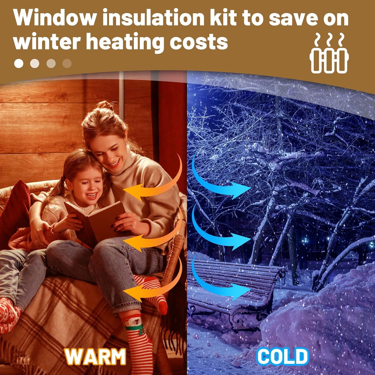 Apipi Patio Door Window Insulation for Winter - 87 x 236 in Thicken Sealing Plastic for Winterizing, Clear Shrink Film Cover Kit with Double-Side Tape for Large Window/ Sliding Door/French Door