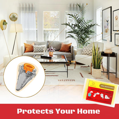 Drywall Anchor Repair Kit,Loose Wall Anchor Fix Patches,Ideal for Drywall and Masonry,Only Wet Can Fix Wall Hole Fast,20 Patches with Anchors and Screws Included.