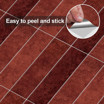 Alwayspon 10 Sheets 12x12inch Beige 3D Vinyl Backsplash Tiles, Self-Adhesive Peel and Stick Wall Tile Stickers Stick on Subway Tiles for Kitchen Bathroom Wall