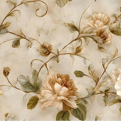 Peel and Stick Wallpaper, Soft Wildflower Botanical Contact Paper, PVC Vinyl Removable Wall Covering, Waterproof Easy-Clean, No Residue Renter Friendly, Neutral Decor, 39.4x17.3 in (Flowers2)