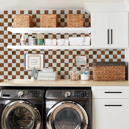 STICKGOO 10 Sheets Peel and Stick Backsplash - 9" x 9" 4D Adhesive Peel and Stick Tile Backsplash for Kitchen&Bathroom