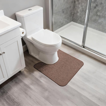 Bath Mat,Ultra Thin Bathroom Rugs,Rubber Bath Mats for Bathroom,No Slip Bath Rugs,Quick Dry,Machine Washable,Low Pile,Absorbent,Shower Outside,Sink,Home Decor Accessories.Grey,1'5"x2'3"(17x27Inch)