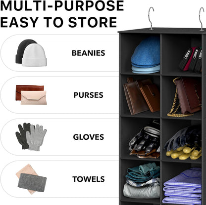 Simple Houseware 20 Section Shelves Hanging Shoes Organizer Holder for Closet, Gray