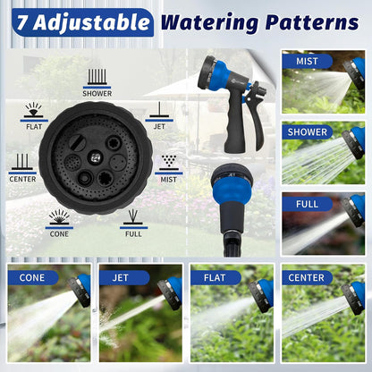 AUTOMAN Garden Hose Nozzle - 2 Pack, 100% Metal High Pressure Spray Nozzle, Labor-Saving Design, Heavy Duty for Garden Watering, Car Washing, Window Cleaning, Pets Bathing