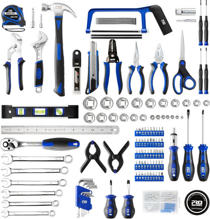 Prostormer 259-Piece Household Hand Tool Set | Complete ToolKit with Heavy Duty Aluminium Tool Box for Home/ Car/ Garage/ Mechanics