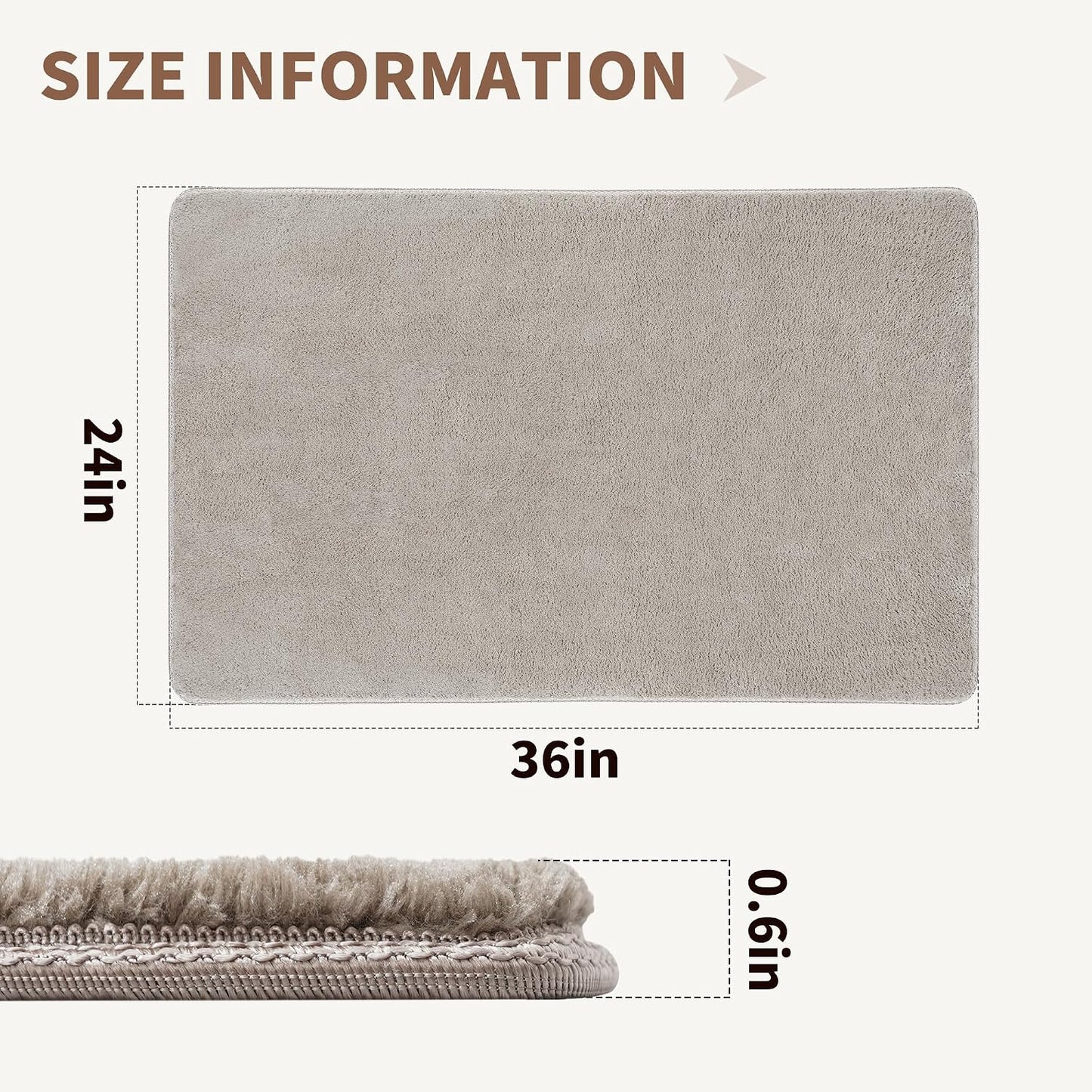 Bullnose Stair Treads Non Slip 9.5" x 32", 14 Pcs Ultra Plush Carpet Stair Treads for Wooden Steps Indoor with Edge Protection, Reusable Peel and Stick TPU Backing Stair Runner Rugs - Beige Gray