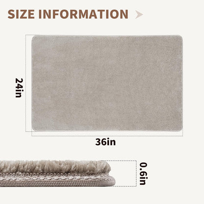 Bullnose Stair Treads Non Slip 9.5" x 32", 14 Pcs Ultra Plush Carpet Stair Treads for Wooden Steps Indoor with Edge Protection, Reusable Peel and Stick TPU Backing Stair Runner Rugs - Beige Gray