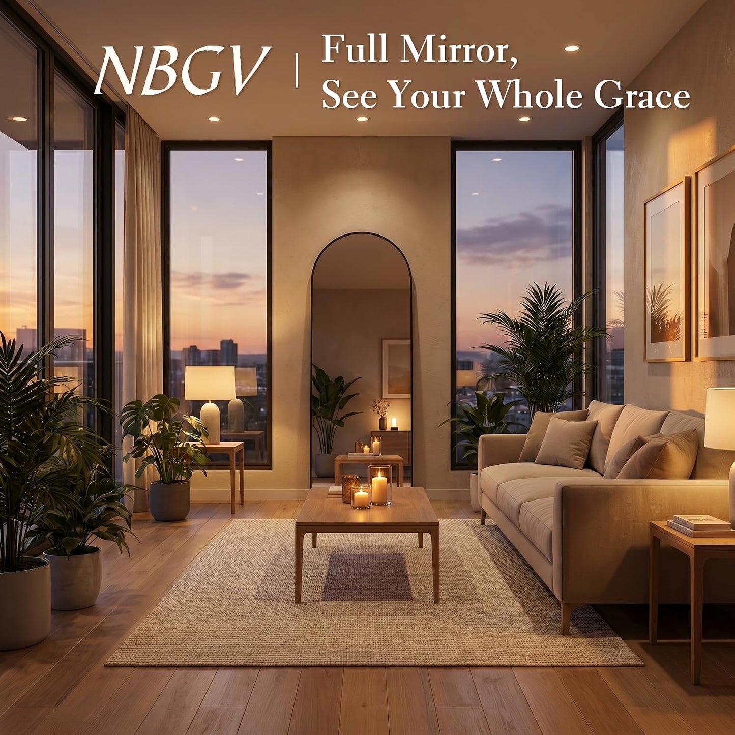 59"x16" Floor Mirror Full Length, Arched Full Length Mirror with Stand, Full Body Mirrors for Bedroom Living Room or Cloakroom Gold