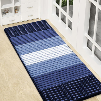 Kitinjoy Indoor Outdoor Door Mat, 32x20 Non-Slip Absorbent Dirt Trapper, Low-Profile Washable Inside Entrance Front Floor Mat, Sturdy Soft Entry Doormats for Entryway, Grey