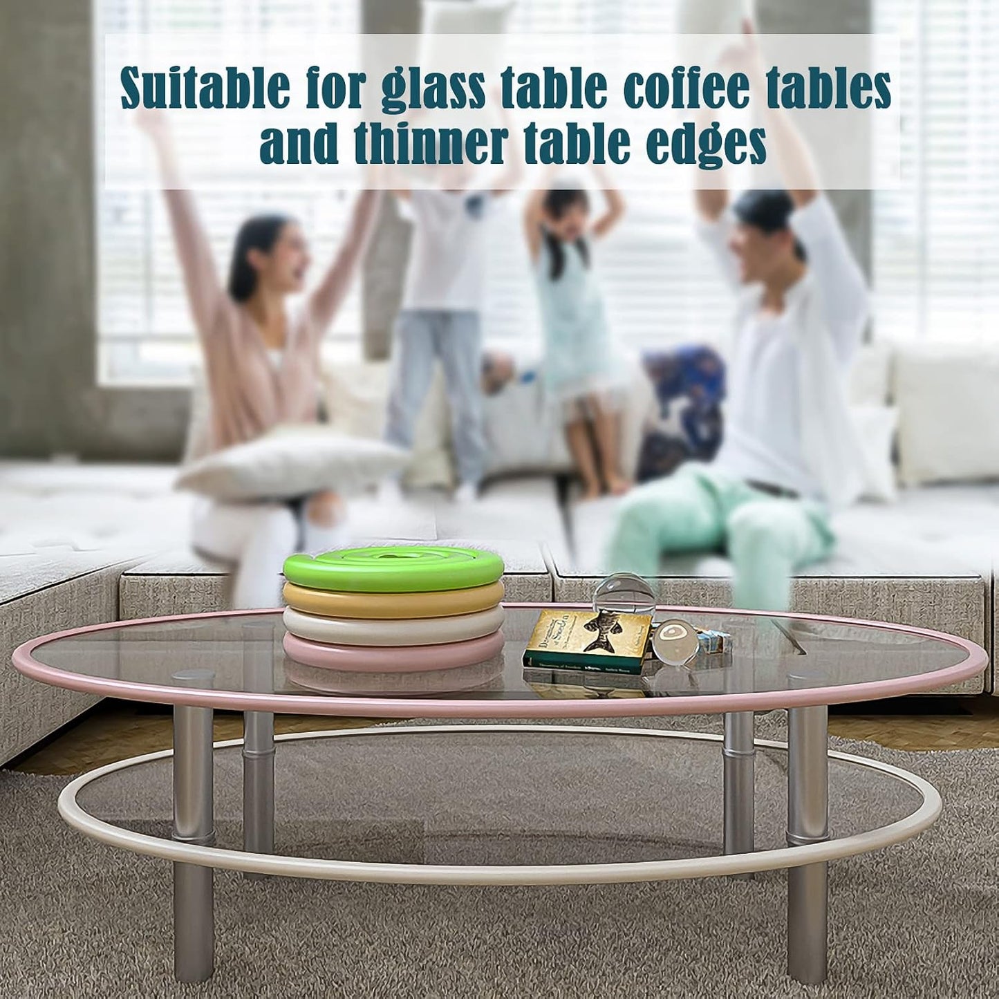 U Shape Foam Table Edge Protector for Baby,6.5 Ft/2m,Milky White | Foam Baby Proofing Safety Bumper Guard Strip, Corner Protectors For Kids, Suitable For Furniture Fireplace Desk