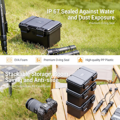 JJC 44 Slots AAA Triple A Battery Case Holder with Removable Battery Tester, Water-Resistant & Shockproof AAA Battery Storage Box Organizer