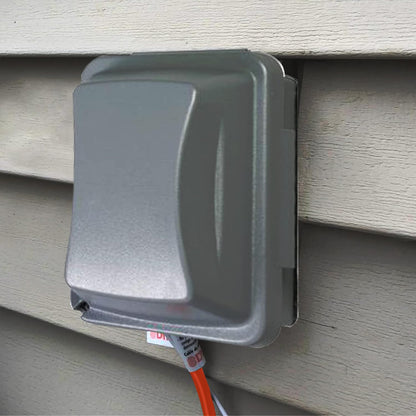 TayMac MM2410G Gray Polycarbonate 2-Gang Weatherproof In-Use Electrical Outlet Cover for Home Improvement, 2.75-in. Deep Outdoor Outlet Cover for Electrical Box, UFAST 55-in-1, Rated NEMA 3R