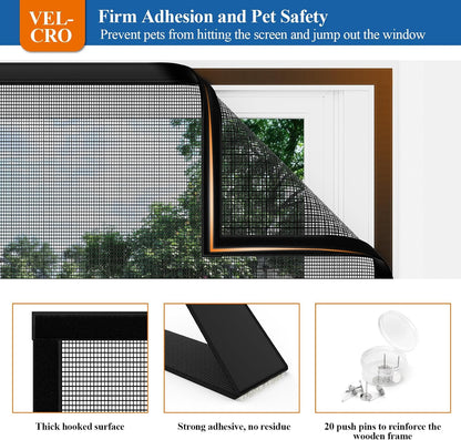 2PACK MAGZO Window&Door Screen Replacement Kit, 48''W x 99''L, with Retainer Spline (Total 65.6 FT) and Press-Fit Roller Tool, Scratch-Proof Polyester, Mesh Roll Repair for Patio, Pet Friendly, Grey