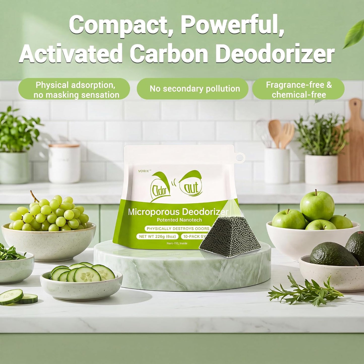 Activated Charcoal Odor Absorber 30 Pack (30 * 20g), Natural Air Purifying Bags, Refrigerator Deodorizer, Shoe & Closet Odor Eliminator, Reusable Non-Toxic Air Freshener for Home Car Basement
