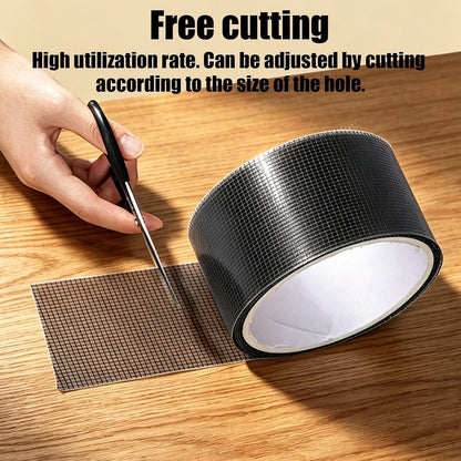 Window Mesh Screen Repair | Self-Adhesive Flexible Patch Tape | Window Screen Replacement Kit | for Patio Porch RV Balcony Tent Camper Apartment
