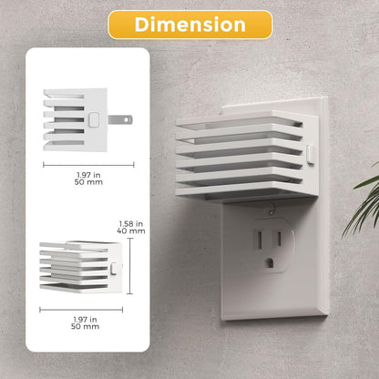 L LOHAS LED Motion Sensor Night Lights, [2 Pack] Dimmable Night Light Plug into Wall with Dusk-to-Dawn Sensor, Adjustable Brightness, 3000K Plug in Nightlight for Bedroom Bathroom Hallway (Black)