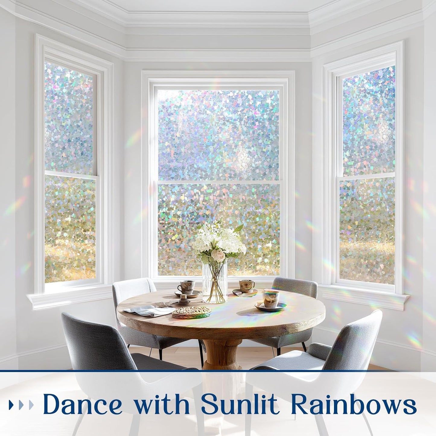 Haton Window Privacy Film Frosted Glass Film for Door Bathroom Shower, Peel & Stick, Day & Night, Papel para Ventanas Privacidad, Covering Sticker Removable Decorative Translucent Pure 17.5" x 78.7"