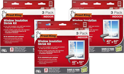 Frost King V83M Heavy Duty Indoor Shrink Window Kits, 42" X 62" X 1.5 MIL, 1-Pack