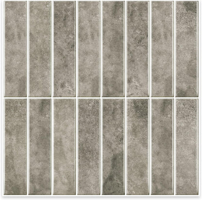 Alwayspon 10 Sheets 12x12inch Beige 3D Vinyl Backsplash Tiles, Self-Adhesive Peel and Stick Wall Tile Stickers Stick on Subway Tiles for Kitchen Bathroom Wall