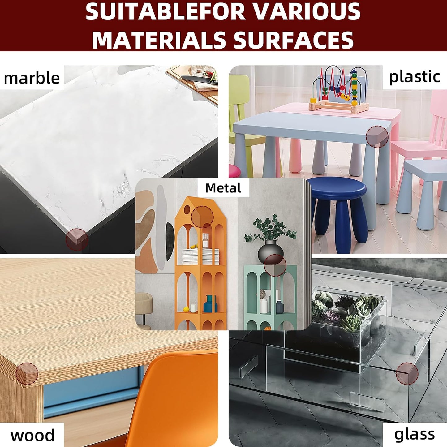 Baby Furniture Corner Protector - Clear Edge Guards Bumpers - 16 Pack Soft Silicone Safety Covers for Table Desk Cabinet, Childproofing Essentials for Toddlers Kids