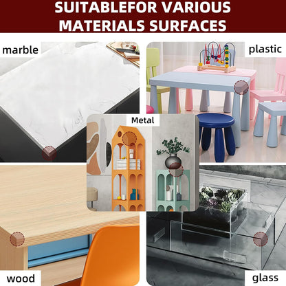 Baby Furniture Corner Protector - Clear Edge Guards Bumpers - 16 Pack Soft Silicone Safety Covers for Table Desk Cabinet, Childproofing Essentials for Toddlers Kids