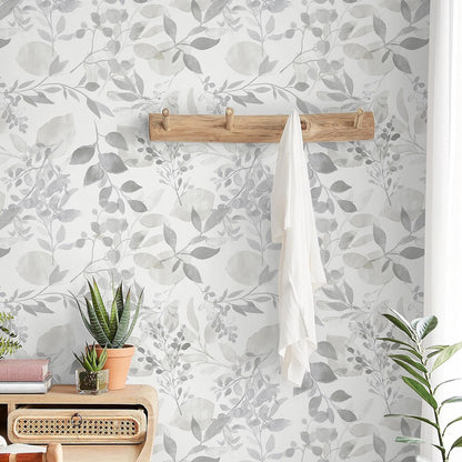 Safiyya Peel and Stick Wallpaper Boho Modern Beige Leaf Contact Paper Peel and Stick Wall Paper Self Adhesive Removable Wallpaper for Bedroom Bathroom Vinyl Roll 78.7"x17.3"