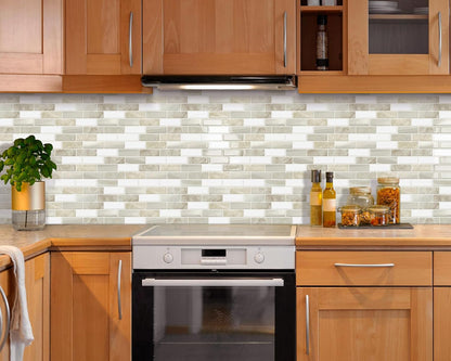 Peel and Stick Backsplash 3D Self Adhesive Wall Tile Brown 10 Sheet | Thick,Sticky,12"x12",Marble,for Kitchen,Bathroom