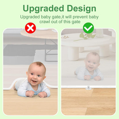 Retractable Baby Gate for Stairs & Doorways, 33" Tall Extends to 71" Wide | Extra Wide Safety Kid Pet Gate, Mesh Dog Gate for Indoor,Outdoor, Hallways One-Handed Operation, Easy Install(33”x71”-Black)