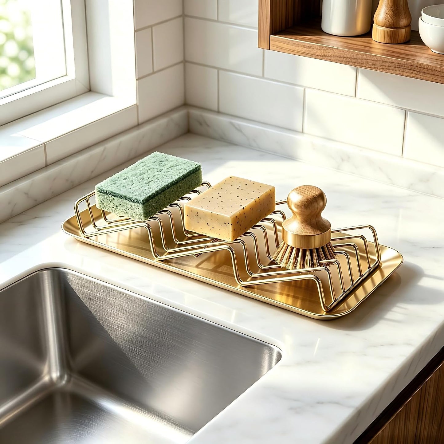304 Stainless Steel 3 Bar Soap Dish, Self Draining Shampoo Bar Holder for Solid Shampoo & Conditioner Bars, Corner Soap Holder Tray for Shower Bathroom