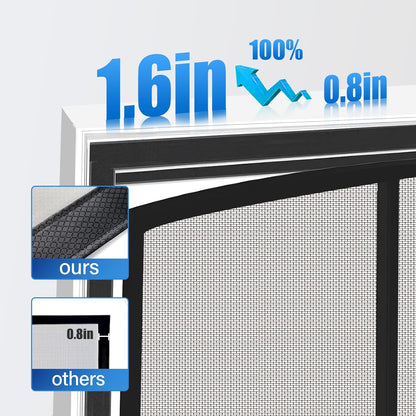 Magnetic Screen Door Upgraded PET Mesh Stronger Than Fiberglass and Polyester,Hands Free,Keeps Bugs Out,Pet & Kid Friendly,Suitable for Sliding Door,Large Patio Door and French Door-72''x80''