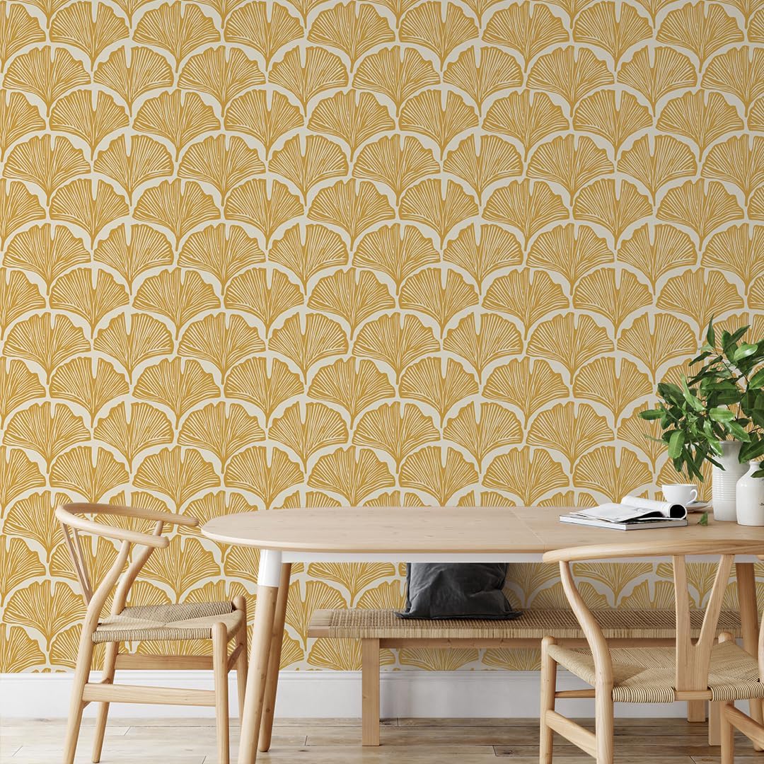 Tempaper x Novogratz Waverly Blue Feather Palm Removable Peel and Stick Wallpaper, 20.5 in X 16.5 ft, Made in The USA