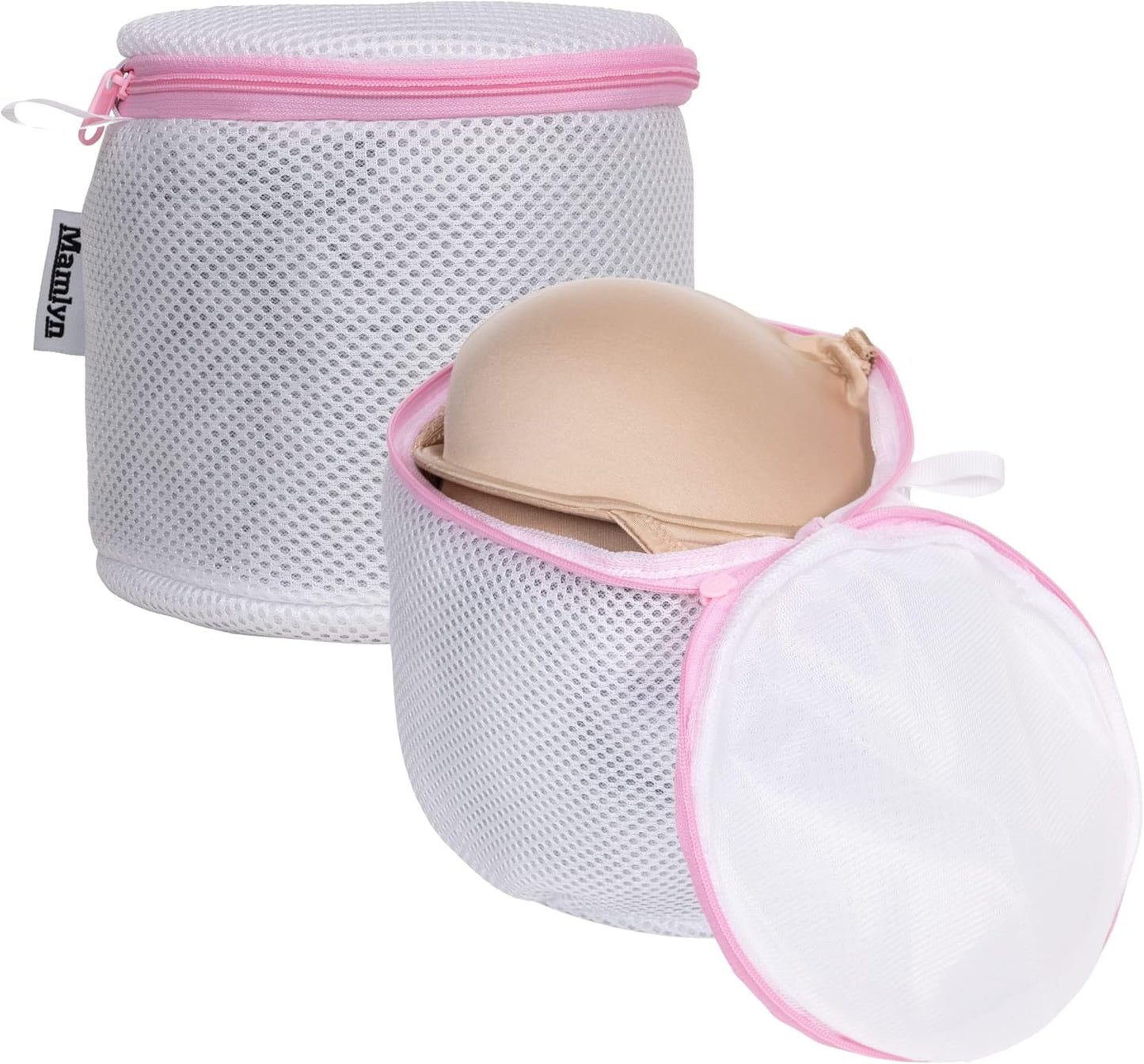 Mamlyn Mesh Laundry Bag for Delicates, Wash Bag for Underwear and Lingerie, Makeup Organizer Bag (2 Small)