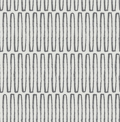 NuWallpaper Porter Charcoal Peel and Stick Wallpaper, Charcoal Patterned Removable Contact Paper for Walls, Self Adhesive Wall Covering for Bedroom Living Room Accent Wall